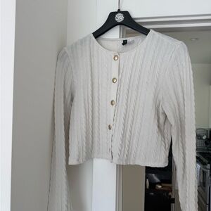 Cable Knit Cream Cardigan